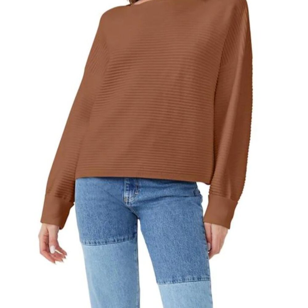 French Connection Ribbed Brown Sweater